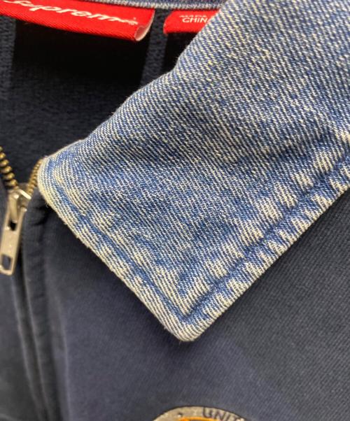SUPREME（シュプリーム）SUPREME (シュプリーム) Denim Collar Half Zip Sweatshirt ネイビー サイズ:Ｌの古着・服飾アイテム