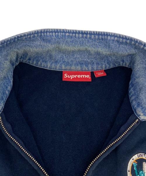 SUPREME（シュプリーム）SUPREME (シュプリーム) Denim Collar Half Zip Sweatshirt ネイビー サイズ:Ｌの古着・服飾アイテム
