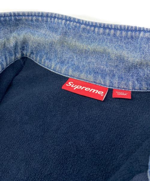 SUPREME（シュプリーム）SUPREME (シュプリーム) Denim Collar Half Zip Sweatshirt ネイビー サイズ:Ｌの古着・服飾アイテム