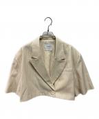 CLANEクラネ）の古着「CROPPED TAILRED JACKET」｜ベージュ