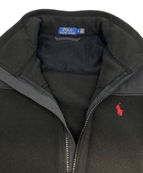 POLO RALPH LAUREN（ポロ・ラルフローレン）POLO RALPH LAUREN (ポロ・ラルフローレン) ナイロン切替フリースジャケット ブラック サイズ:Ｍの古着・服飾アイテム