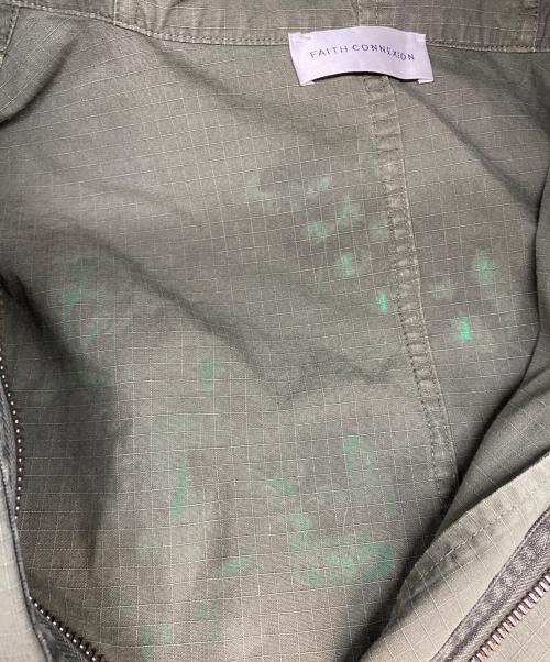 FAITH CONNEXION（フェイスコネクション）FAITH CONNEXION (フェイスコネクション) ペイントモッズコート オリーブ サイズ:Ｍの古着・服飾アイテム