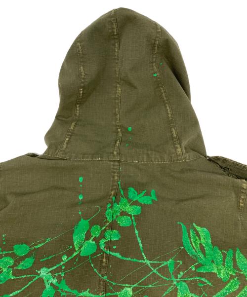 FAITH CONNEXION（フェイスコネクション）FAITH CONNEXION (フェイスコネクション) ペイントモッズコート オリーブ サイズ:Ｍの古着・服飾アイテム