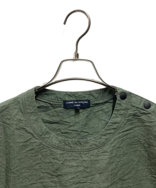 COMME des GARCONS HOMME（コムデギャルソン オム）COMME des GARCONS HOMME (コムデギャルソン オム) HOMME プリント オーバーサイズ 綿度詰 天竺 Tシャツ グリーン サイズ:Ｌの古着・服飾アイテム