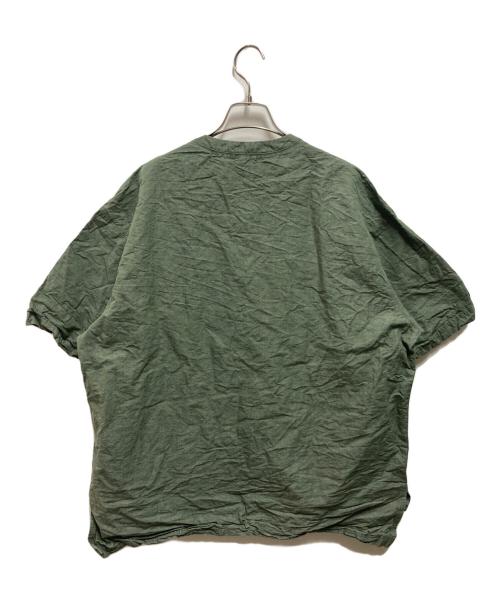 COMME des GARCONS HOMME（コムデギャルソン オム）COMME des GARCONS HOMME (コムデギャルソン オム) HOMME プリント オーバーサイズ 綿度詰 天竺 Tシャツ グリーン サイズ:Ｌの古着・服飾アイテム