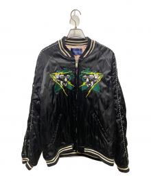 JohnUNDERCOVER（ジョンアンダーカバー）の古着「スカル刺繍キルティングスカジャン」｜ブラック