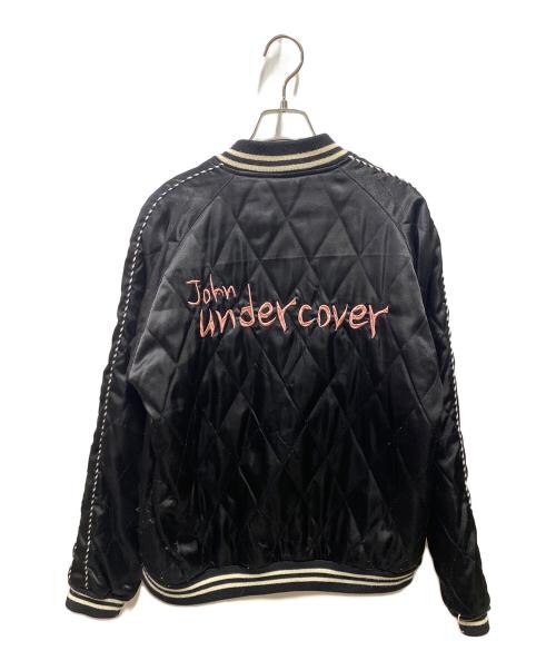 JohnUNDERCOVER（ジョンアンダーカバー）JohnUNDERCOVER (ジョンアンダーカバー) スカル刺繍キルティングスカジャン ブラック サイズ:3の古着・服飾アイテム