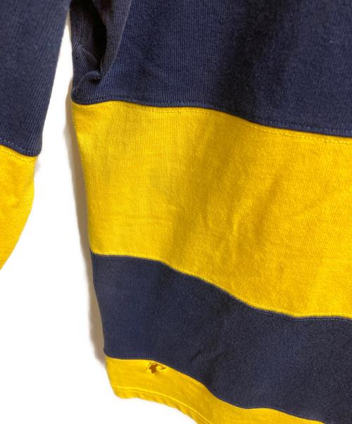 POLO RALPH LAUREN（ポロ・ラルフローレン）POLO RALPH LAUREN (ポロ・ラルフローレン) ラガーシャツ ネイビー×イエロー サイズ:XLの古着・服飾アイテム