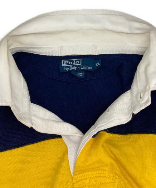 POLO RALPH LAUREN（ポロ・ラルフローレン）POLO RALPH LAUREN (ポロ・ラルフローレン) ラガーシャツ ネイビー×イエロー サイズ:XLの古着・服飾アイテム