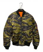 ALPHAアルファ）の古着「tiger camo MA-1 bomber jacket」｜グリーン