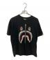 BAPE BY A BATHING APE（ベイプバイアベイシングエイプ）の古着「Glitter Shark Tシャツ」｜ブラック