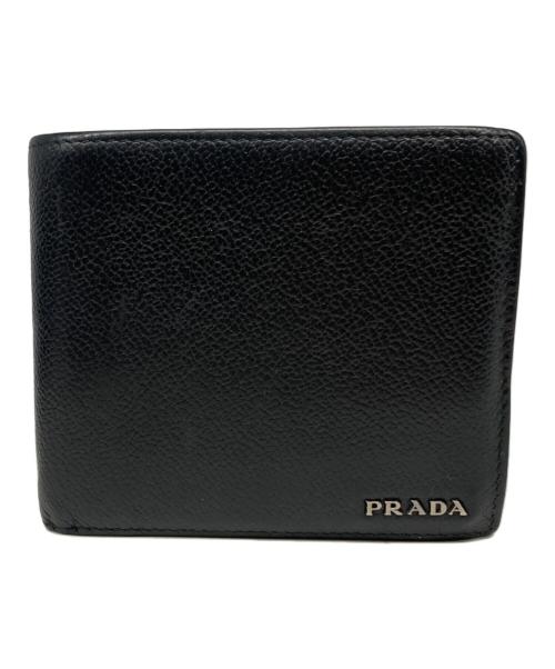 PRADA（プラダ）PRADA (プラダ) 2つ折り財布 ブラックの古着・服飾アイテム