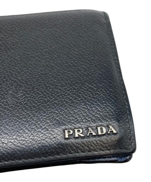 PRADA（プラダ）PRADA (プラダ) 2つ折り財布 ブラックの古着・服飾アイテム