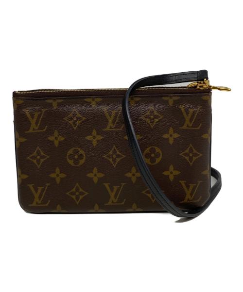 LOUIS VUITTON（ルイ ヴィトン）LOUIS VUITTON (ルイ ヴィトン) ポシェット・ドゥーブル ジップ ブラウンの古着・服飾アイテム