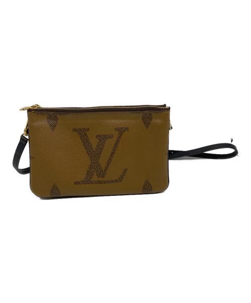 LOUIS VUITTON（ルイ ヴィトン）LOUIS VUITTON (ルイ ヴィトン) ポシェット・ドゥーブル ジップ ブラウンの古着・服飾アイテム