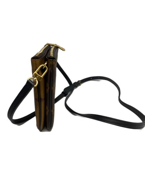 LOUIS VUITTON（ルイ ヴィトン）LOUIS VUITTON (ルイ ヴィトン) ポシェット・ドゥーブル ジップ ブラウンの古着・服飾アイテム