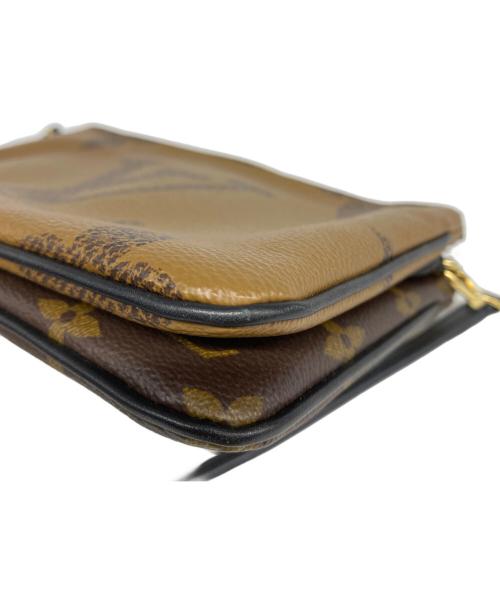 LOUIS VUITTON（ルイ ヴィトン）LOUIS VUITTON (ルイ ヴィトン) ポシェット・ドゥーブル ジップ ブラウンの古着・服飾アイテム