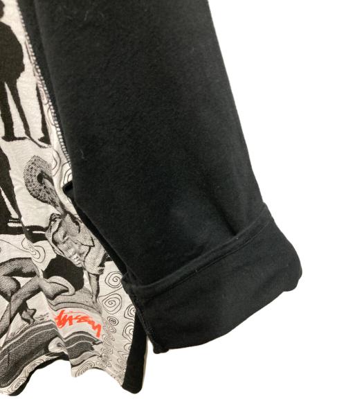stussy（ステューシー）stussy (ステューシー) 00's ラグランカットソー ホワイト×ブラック サイズ:Ｌの古着・服飾アイテム
