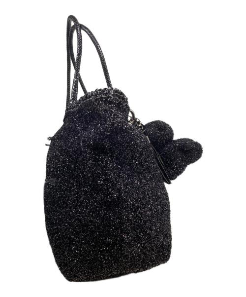 ANTEPRIMA MISTO（アンテプリマミスト）ANTEPRIMA MISTO (アンテプリマミスト) ベアチャーム付ワイヤートート ブラックの古着・服飾アイテム