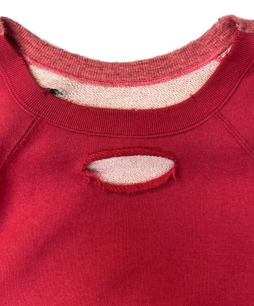 TRAINERBOYS（トレーナーボーイズ）TRAINERBOYS (トレーナーボーイズ) IMA:ZINE (イマジン) 別注ダメージスウェット レッド サイズ:2の古着・服飾アイテム