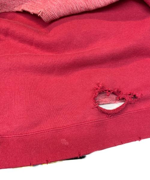 TRAINERBOYS（トレーナーボーイズ）TRAINERBOYS (トレーナーボーイズ) IMA:ZINE (イマジン) 別注ダメージスウェット レッド サイズ:2の古着・服飾アイテム