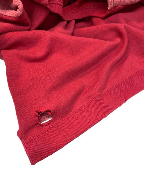 TRAINERBOYS（トレーナーボーイズ）TRAINERBOYS (トレーナーボーイズ) IMA:ZINE (イマジン) 別注ダメージスウェット レッド サイズ:2の古着・服飾アイテム