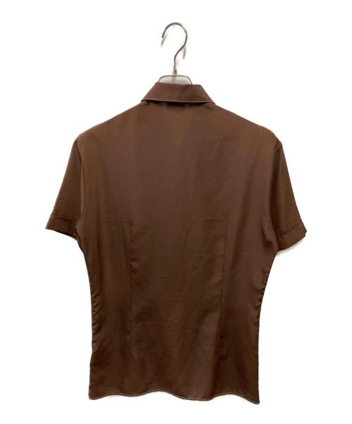 DOLCE & GABBANA（ドルチェ＆ガッバーナ）DOLCE & GABBANA (ドルチェ＆ガッバーナ) 半袖ステッチシャツ ブラウン サイズ:38の古着・服飾アイテム