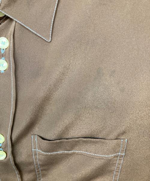 DOLCE & GABBANA（ドルチェ＆ガッバーナ）DOLCE & GABBANA (ドルチェ＆ガッバーナ) 半袖ステッチシャツ ブラウン サイズ:38の古着・服飾アイテム