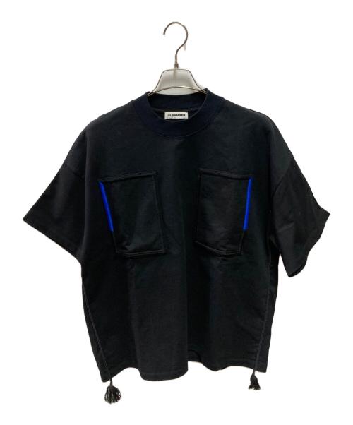 JIL SANDER（ジルサンダー）JIL SANDER (ジルサンダー) ダブルポケットショートスリーブTシャツ ブラック サイズ:Ｓの古着・服飾アイテム