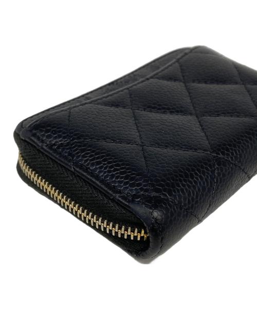 CHANEL（シャネル）CHANEL (シャネル) マトラッセクラシックジップコインパース ブラックの古着・服飾アイテム