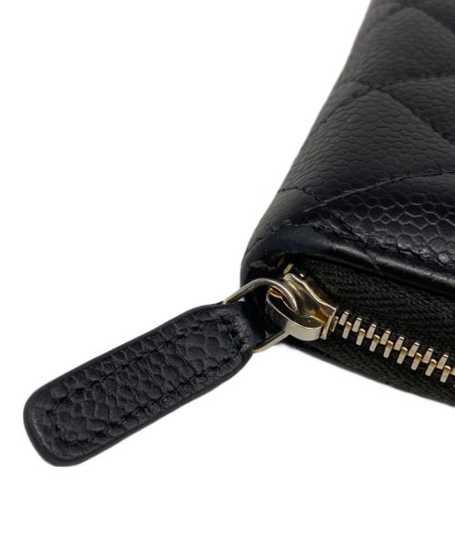 CHANEL（シャネル）CHANEL (シャネル) マトラッセクラシックジップコインパース ブラックの古着・服飾アイテム