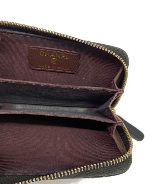 CHANEL（シャネル）CHANEL (シャネル) マトラッセクラシックジップコインパース ブラックの古着・服飾アイテム