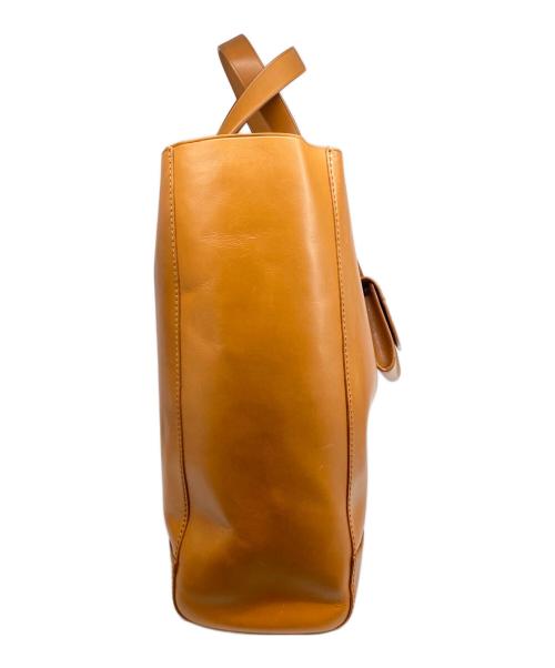 RALPH LAUREN（ラルフローレン）RALPH LAUREN (ラルフローレン) レザートートバッグ ブラウンの古着・服飾アイテム