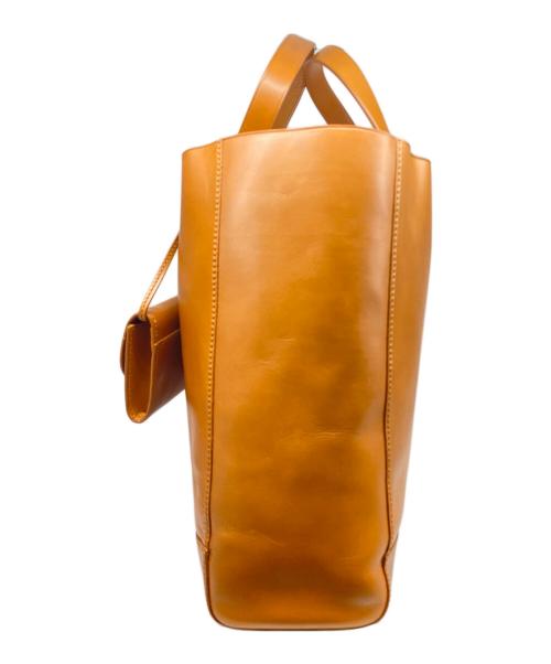 RALPH LAUREN（ラルフローレン）RALPH LAUREN (ラルフローレン) レザートートバッグ ブラウンの古着・服飾アイテム