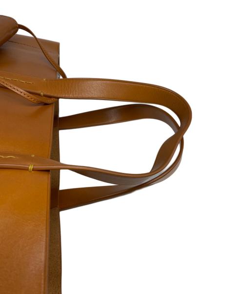 RALPH LAUREN（ラルフローレン）RALPH LAUREN (ラルフローレン) レザートートバッグ ブラウンの古着・服飾アイテム