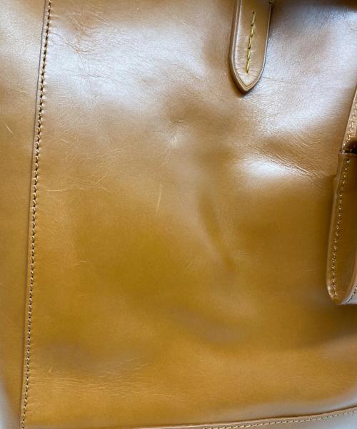 RALPH LAUREN（ラルフローレン）RALPH LAUREN (ラルフローレン) レザートートバッグ ブラウンの古着・服飾アイテム