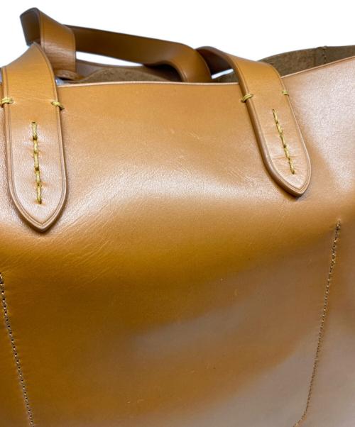 RALPH LAUREN（ラルフローレン）RALPH LAUREN (ラルフローレン) レザートートバッグ ブラウンの古着・服飾アイテム