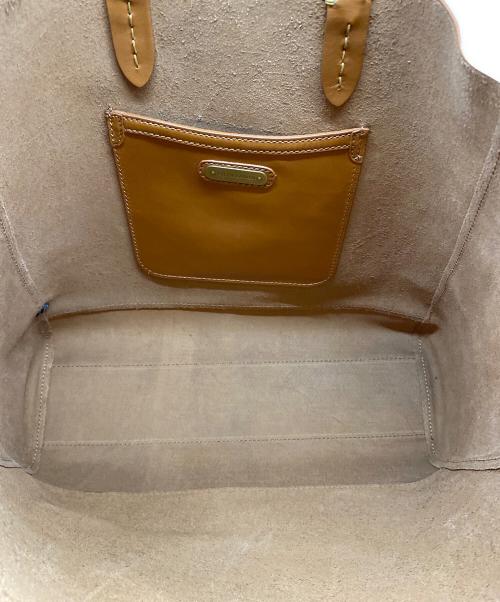 RALPH LAUREN（ラルフローレン）RALPH LAUREN (ラルフローレン) レザートートバッグ ブラウンの古着・服飾アイテム