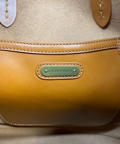 RALPH LAUREN（ラルフローレン）RALPH LAUREN (ラルフローレン) レザートートバッグ ブラウンの古着・服飾アイテム