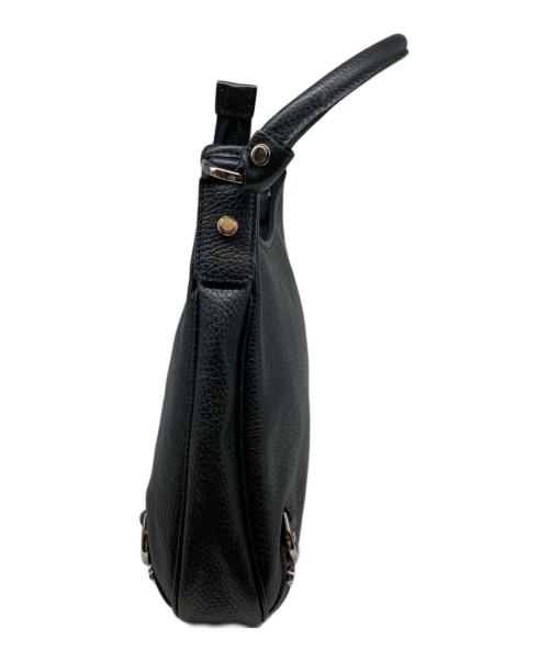 GUCCI（グッチ）GUCCI (グッチ) レザーホーボーバッグ ブラックの古着・服飾アイテム