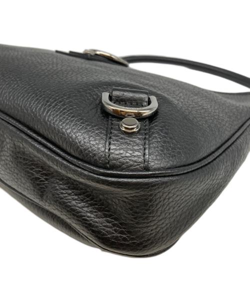 GUCCI（グッチ）GUCCI (グッチ) レザーホーボーバッグ ブラックの古着・服飾アイテム