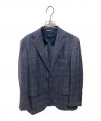 Aquascutumアクアスキュータム）の古着「シルクリネン混ジャケット」｜ネイビー