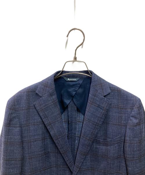 Aquascutum（アクアスキュータム）Aquascutum (アクアスキュータム) シルクリネン混ジャケット ネイビー サイズ:サイズ詳細参照の古着・服飾アイテム