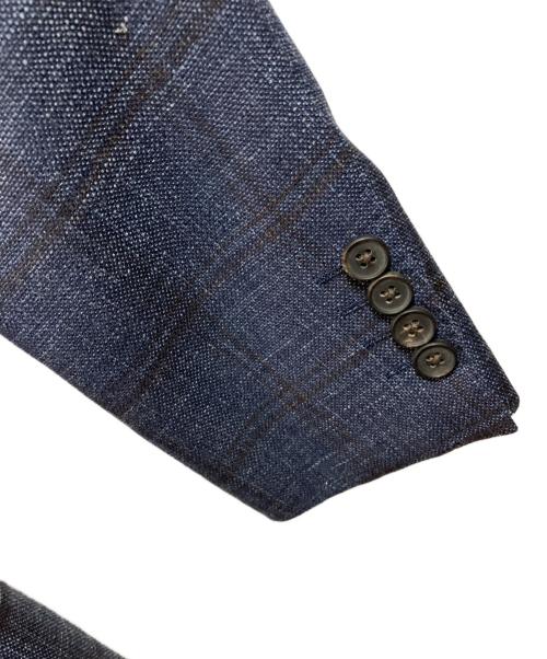 Aquascutum（アクアスキュータム）Aquascutum (アクアスキュータム) シルクリネン混ジャケット ネイビー サイズ:サイズ詳細参照の古着・服飾アイテム