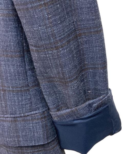 Aquascutum（アクアスキュータム）Aquascutum (アクアスキュータム) シルクリネン混ジャケット ネイビー サイズ:サイズ詳細参照の古着・服飾アイテム