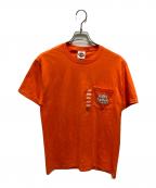 HARLEY-DAVIDSON×Hanesハーレーダビッドソン×ヘインズ）の古着「プリントTシャツ」｜オレンジ