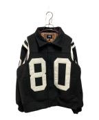 stussyステューシー）の古着「80 Wool Varsity Jacket」｜ブラック