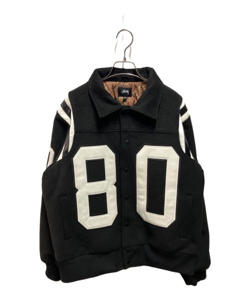 stussy（ステューシー）stussy (ステューシー) 80 Wool Varsity Jacket ブラック サイズ:Lの古着・服飾アイテム