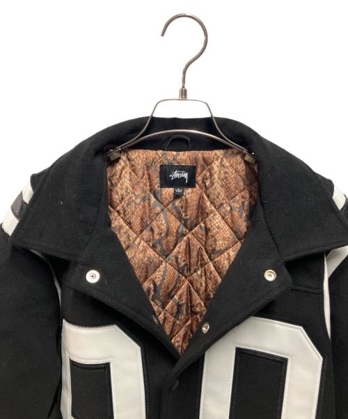 stussy（ステューシー）stussy (ステューシー) 80 Wool Varsity Jacket ブラック サイズ:Lの古着・服飾アイテム
