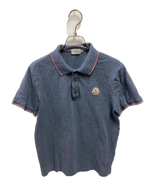 MONCLER（モンクレール）MONCLER (モンクレール) ロゴワッペンポロシャツ ブルー サイズ:Mの古着・服飾アイテム